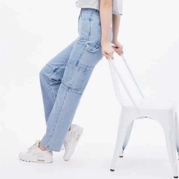 Bluenotes Denim - Bluenotes High Rise Carpenter Jeans Women’s Size 0 Light Wash Denim Painter Pant